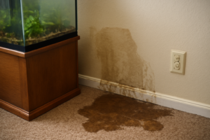 Aquarium Leak Water Removal